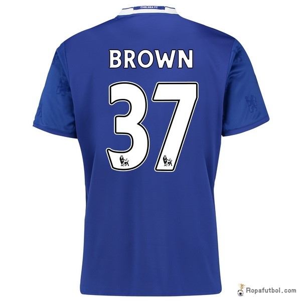 Camiseta Chelsea Replica Primera Ropa Brown 2016/17 Azul